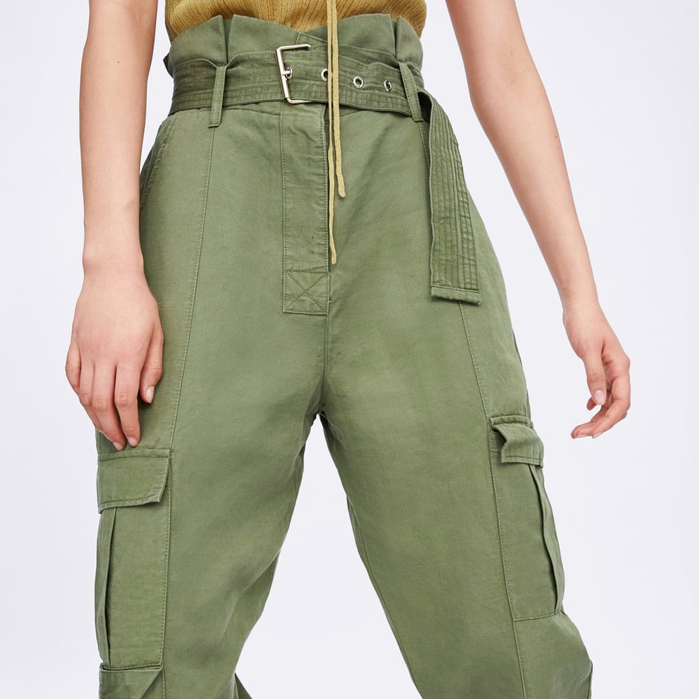 ⛰New Zara Cargo Pants With Belt ⛰